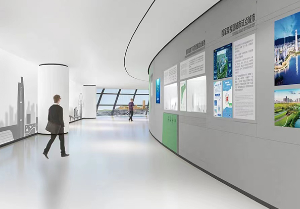 如何通过多媒体科技手段进行新能源展厅设计？